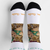 St Patrick's Day Leprechaun Cat  Socken (Oben)