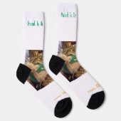 St Patrick's Day Leprechaun Cat  Socken (Rechts)
