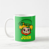 St. Patrick's Day Leprechaun Custom Kids Green Tas Kaffeetasse (Links)