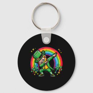 St Patricks Day Leprechaun Dab Regenbogen Saint Pa Schlüsselanhänger