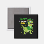 St Patricks Day Leprechaun Dinosaur Dino Glücklich Magnet (Vorderseite/Rückseite)