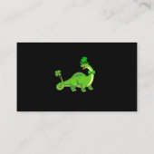 St Patricks Day Leprechaun Dinosaur Rex Boys Tod Visitenkarte (Rückseite)