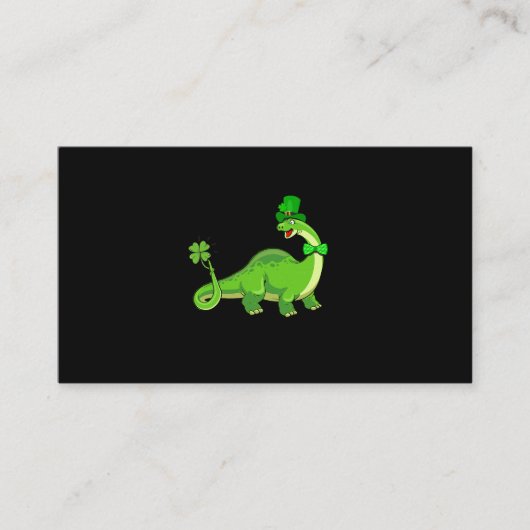 St Patricks Day Leprechaun Dinosaur Rex Boys Tod Visitenkarte (Vorderseite)