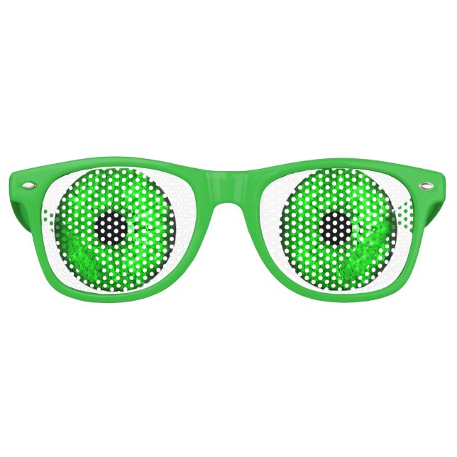St Patricks Day Leprechaun Eyes Green Saint Paddy Sonnenbrille (Vorderseite)