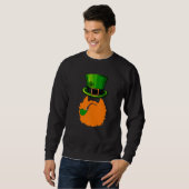 St Patrick's Day Leprechaun Face Beard Shamrock Gi Sweatshirt (Vorne ganz)