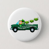 St Patricks Day Leprechaun Funny Drink Beer Button (Vorderseite)