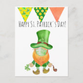 St. Patrick's Day Leprechaun Gnome Covid Gesichtsm Postkarte (Vorderseite)