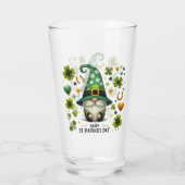 St Patricks Day Leprechaun Gnome Glas (Rückseite)
