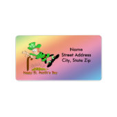 St Patrick's Day Leprechaun Gold Address Label Adressaufkleber (Vorne)