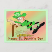 St Patrick's Day Leprechaun Gold Postkarte (Vorderseite)