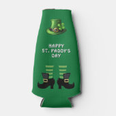 St. Patrick's Day Leprechaun Grün Flaschenkühler (Vorderseite)