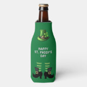 St. Patrick's Day Leprechaun Grün Flaschenkühler (Flaschenvorderseite)