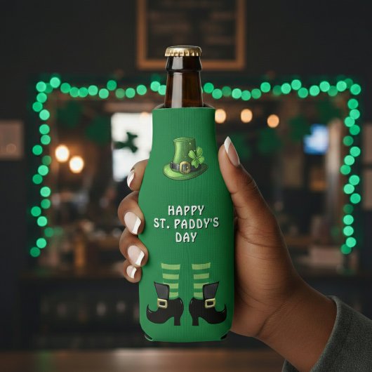 St. Patrick's Day Leprechaun Grün Flaschenkühler