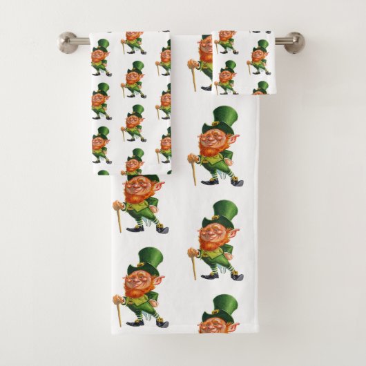 ST. PATRICK'S DAY LEPRECHAUN Handtuchhandtuch Set (Insitu)