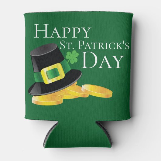 St. Patrick's Day Leprechaun Hat & Gold Coins Dosenkühler (Vorderseite)
