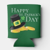St. Patrick's Day Leprechaun Hat & Gold Coins Dosenkühler (Rückseite)