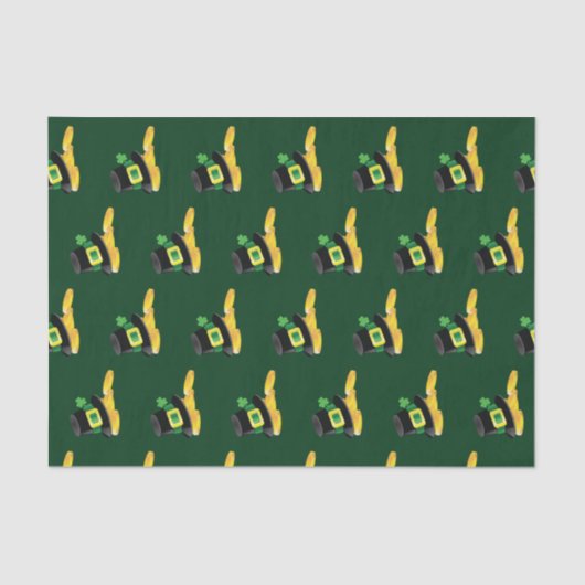St. Patrick's Day Leprechaun Hat & Gold Coins Seidenpapier (Vorderseite)