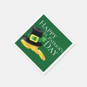 St. Patrick's Day Leprechaun Hat & Gold Coins Serviette (Ecke)