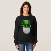 St Patricks Day Leprechaun Hat Shamrock Irish Golf Sweatshirt (Vorne ganz)