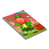 St. Patrick's Day Leprechaun-Illustration Notizblock (Rechte Seite)