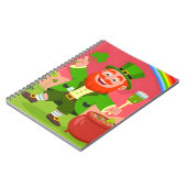 St. Patrick's Day Leprechaun-Illustration Notizblock (Linke Seite)
