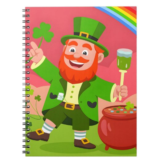 St. Patrick's Day Leprechaun-Illustration Notizblock (Vorderseite)