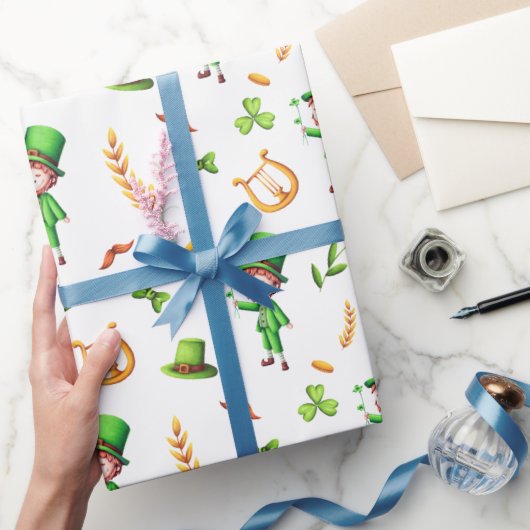 St Patrick's Day Leprechaun Irish Geschenkpapier (Schenken)