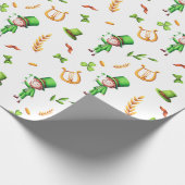 St Patrick's Day Leprechaun Irish Geschenkpapier (Ecke)