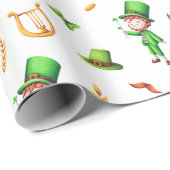 St Patrick's Day Leprechaun Irish Geschenkpapier (Rolleneckpunkt)