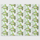 St. Patrick's Day Leprechaun jede Textmeldung Geschenkpapier (Flach)