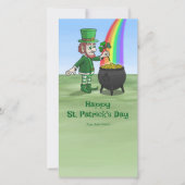 St. Patricks Day Leprechaun Karte (Vorderseite)