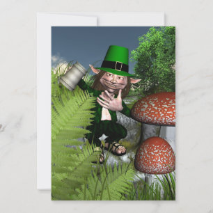 St Patrick's Day Leprechaun Karte