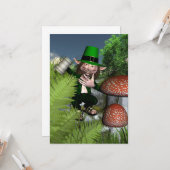 St Patrick's Day Leprechaun Karte (Vorderseite/Rückseite Beispiel)
