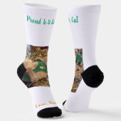 St. Patricks Day Leprechaun Katze Socken (Gewinkelt)