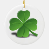 St. Patrick's Day Leprechaun Kleeblatt Clover Orna Keramik Ornament (Hinten)