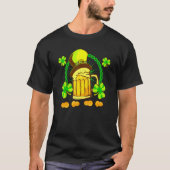 St Patrick's Day Leprechaun Kleeblatt Drink Bier W T-Shirt (Vorderseite)