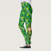 St. Patrick's Day Leprechaun Kleeblatt Green Black Leggings (Links)