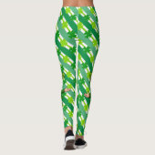 St. Patrick's Day Leprechaun Kleeblatt Grün Leggings (Rückseite)