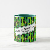 St. Patrick's Day Leprechaun Kleeblatt Name Tasse (Zentrum)