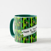 St. Patrick's Day Leprechaun Kleeblatt Name Tasse (Vorderseite Links)