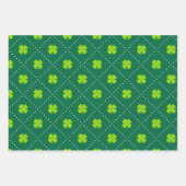 St. Patrick's Day Leprechaun Kleeblatts Green Geschenkpapier Set (Vorderseite 2)