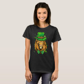 St Patrick's Day Leprechaun Lion Shamrock Lion Ir T-Shirt (Vorne ganz)