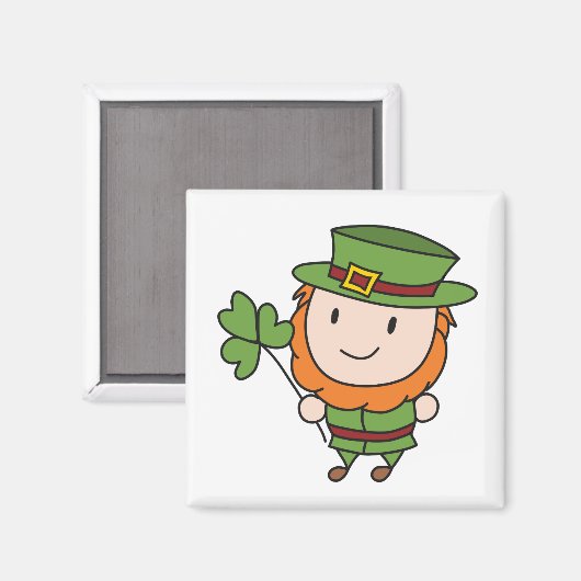 St Patrick's Day Leprechaun Magnet (Vorderseite/Rückseite)