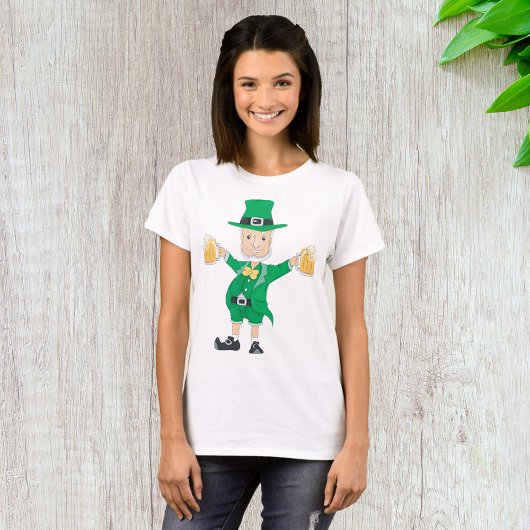 St Patrick's Day Leprechaun mit Bierbäckerchen Tas T-Shirt
