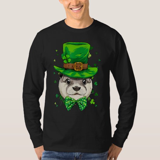 St Patrick's Day Leprechaun Otter Shamrock Otter I T-Shirt (Vorderseite)