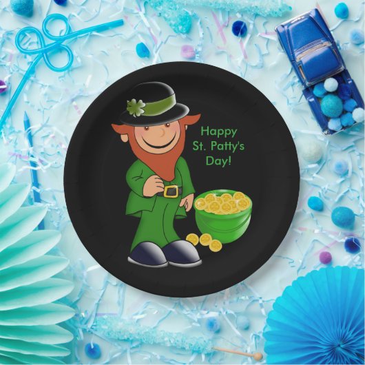 St. Patrick's Day, Leprechaun Paper Tellers 9" Pappteller (Party)