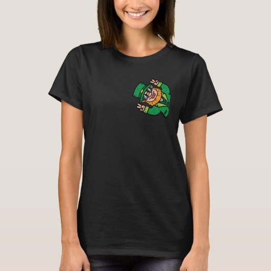 St Patricks Day Leprechaun Pocket Saint Paddys Pat T-Shirt (Vorderseite)