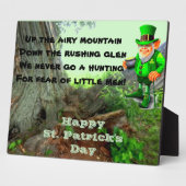 ST. PATRICK'S DAY LEPRECHAUN POEM FOTOPLATTE (Seite)
