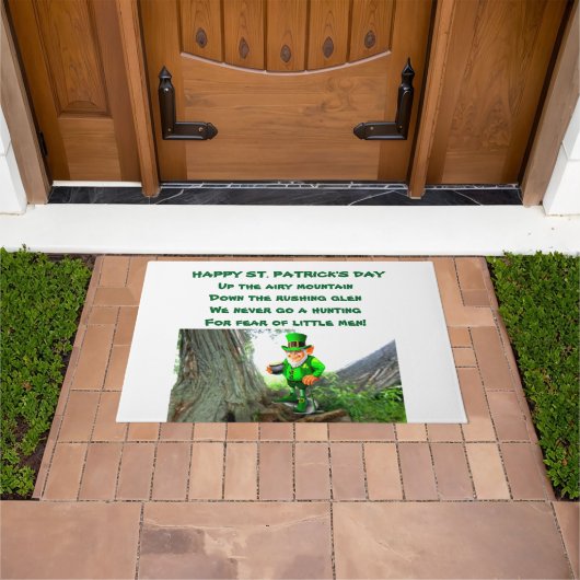 ST. PATRICK'S DAY LEPRECHAUN POEM  FUßMATTE (Außenbereich)