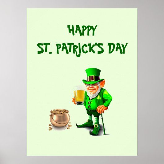 ST. PATRICK'S DAY LEPRECHAUN POSTER (Vorne)